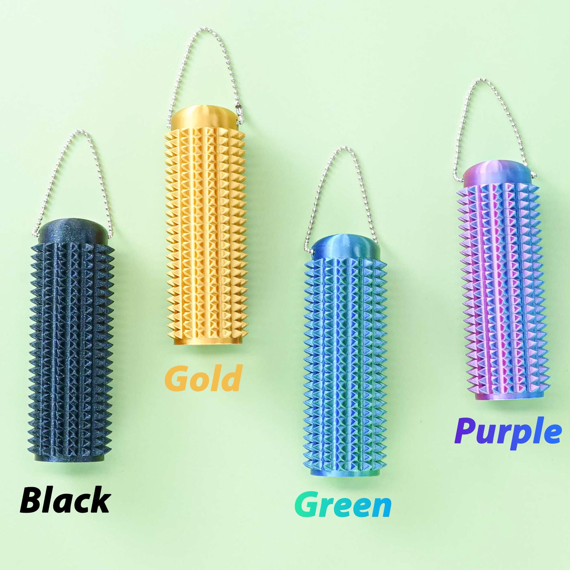 Lot De 3 Porte-clés Fidget à Picots – Sensoriel, Anti-stress, Massage – Couleurs Variées – Cadeau Pour Enfants Et Adultes