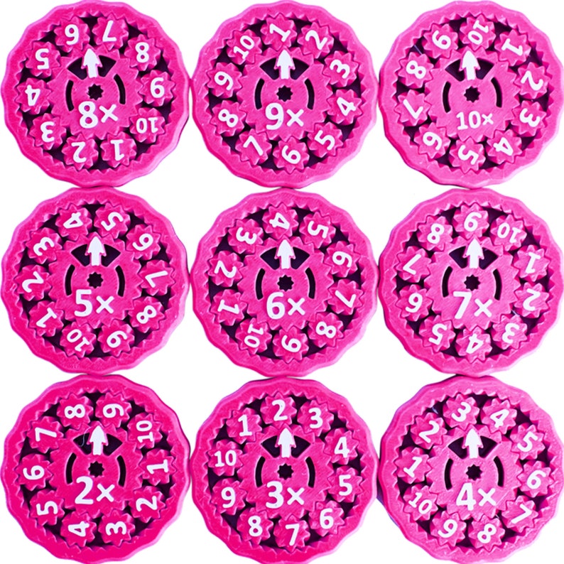 Math Fidget Spinner Set – 9pcs Educational Desk Toys for Kids ...