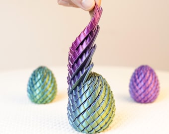 3D Print Dragon Egg Twisty Fidget Toy, Stress Ball Desk Toy, Sensory Fidget Birthday Teacher Gift for Teens Adults Kids, Back to School