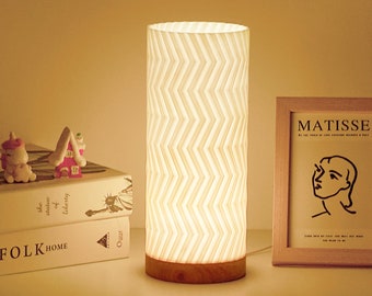 Unique 3D Printed Bedside Lamp - Modern Art Deco Table Lamp, Cool and Cute Night Light - Ideal Desk Lamp and Gift for Her