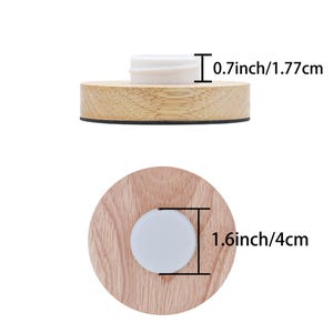 Wood Table Lamp Base Kit - Art Deco USB Powered LED Lamp Base for DIY, Small Bedside & Bedroom Lamps, Wood Base Lamp Parts image 3