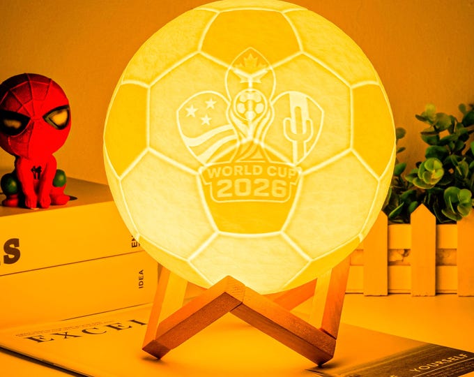 World Cup 2026 Personalized Soccer Gifts for Soccer Player Night Light Lamp Friend Men Boy Kids Dad Mom Football Coach Client Gifts Birthday