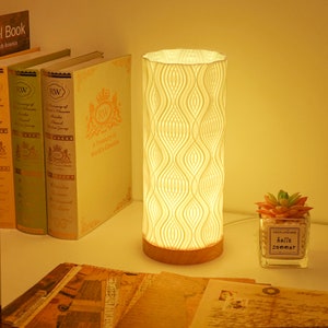 Boho Table Lamp 3D Printed Art Sculpture Table Lamp – Unique Bedside Decor, Night Light, and Creative Birthday Gifts for mom
