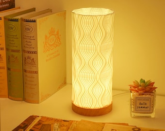 Boho Table Lamp 3D Printed Art Sculpture Table Lamp – Unique Bedside, Night Light, and Creative Birthday Gifts