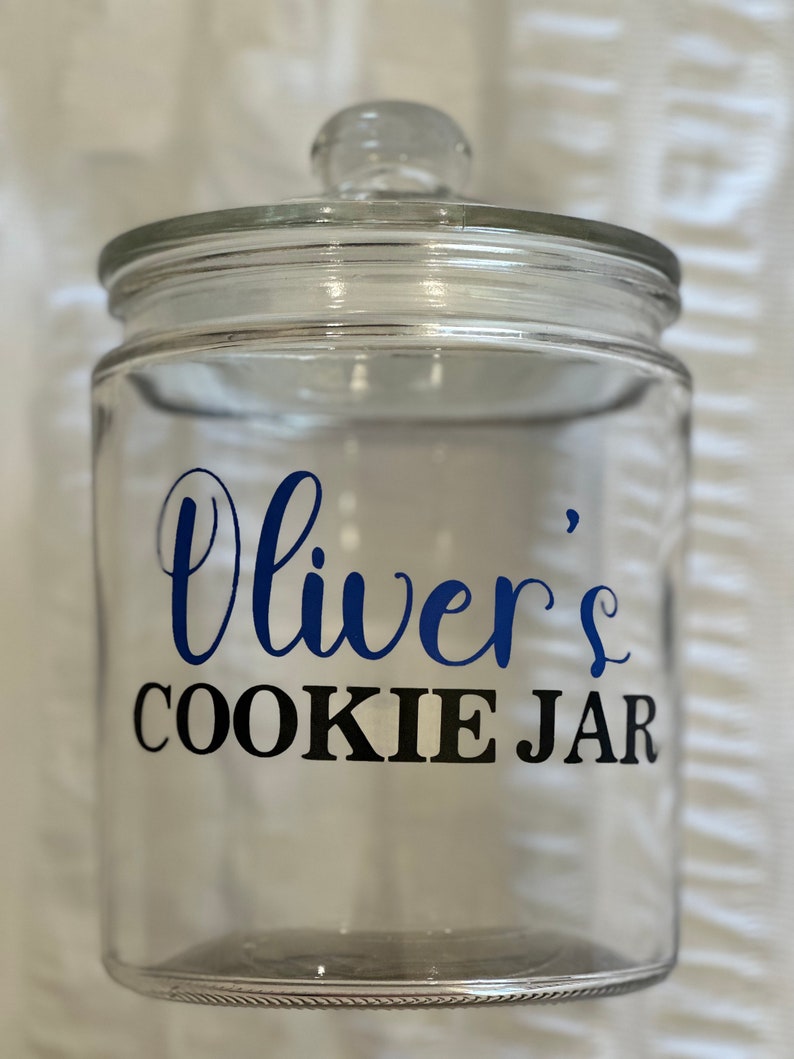 Personalised Glass Lolly Jar 1.9L, Cookie Jar, Teacher Gift Idea