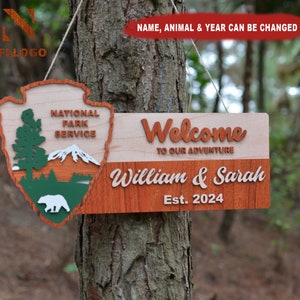 National Park Wedding Sign 3D, Hiker Gift, Nature Lover, Anniversary, Outdoor lover, RV Camping, Travel Wall, Custom Wood Sign, NPS