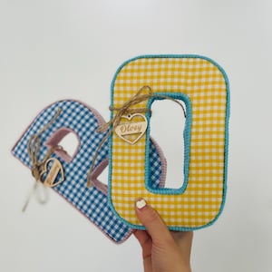 Personalized Fabric Letter With Name Tag, Fabric Letters For Nursery