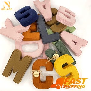 Corduroy Fabric Letters For Nursery Baby Shower Gift, Corduroy Letters For Nursery