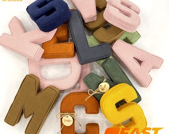 Corduroy Fabric Letters For Nursery Baby Shower Gift, Corduroy Letters For Nursery