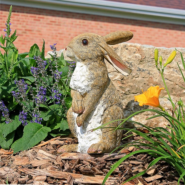 Rabbit Garden Statue - Etsy