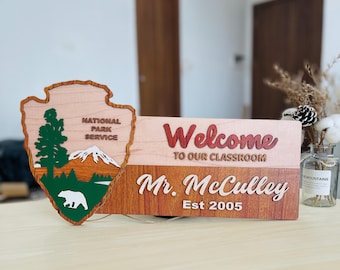 3D Welcome To Our Classroom Sign: Teacher Door Decor