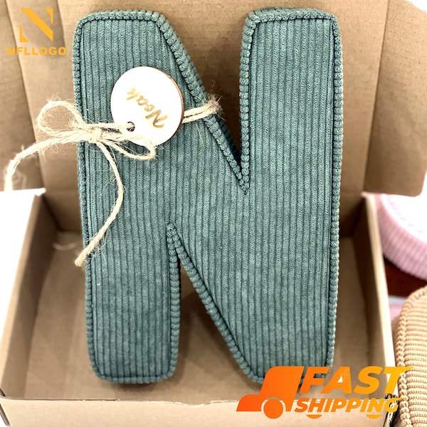 Letras de pana personalizadas, felpa de pana, letras de pana para nombre, letras de pana para habitación infantil, letras de pana de tela