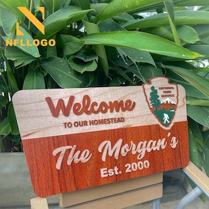 National Park Welcome Sign 3D, Personalized National Park Sign, Custom Wood Sign, Customized Park Sign, Gift Teach Back To School