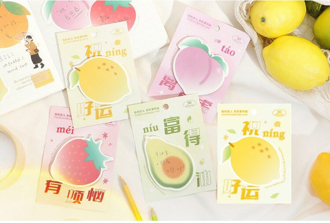 Cute Fruit Sticky Notes 30sheets/pack Notepads Postits Etsy
