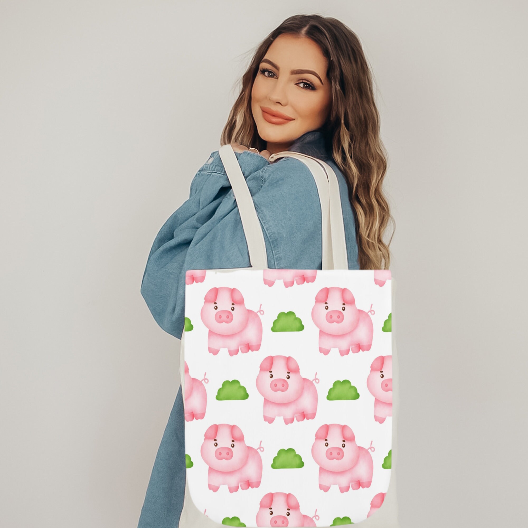 Pig Lovers Canvas Tote Bag Gift for Pig Lovers Funny Gift for Etsy