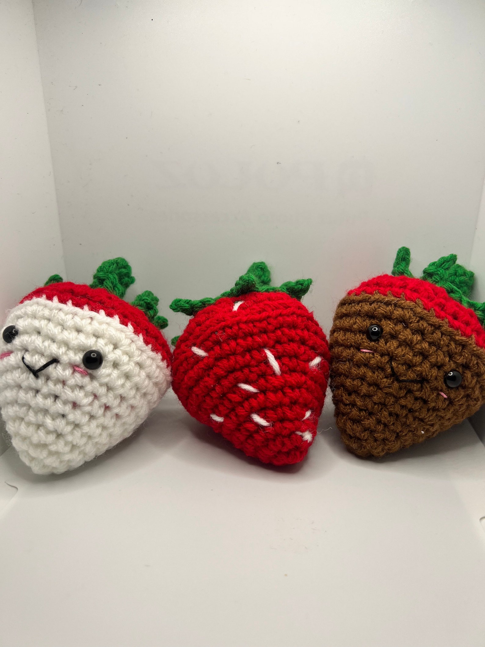 Chocolate Covered Strawberries Crochet Strawberries Crochet Plush