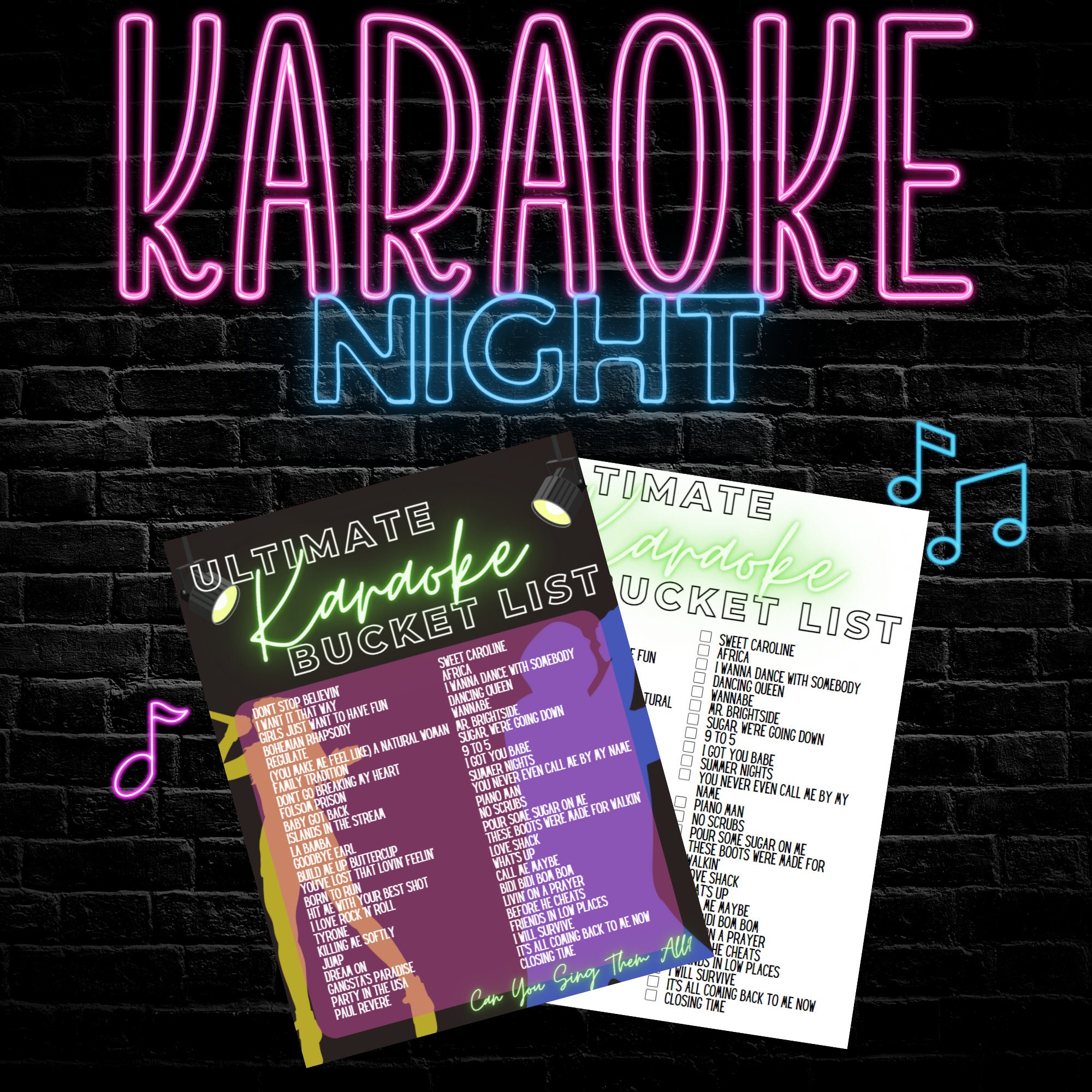 Karaoke Night Ultimate Bucket List Bundle! Are You a Karaoke King