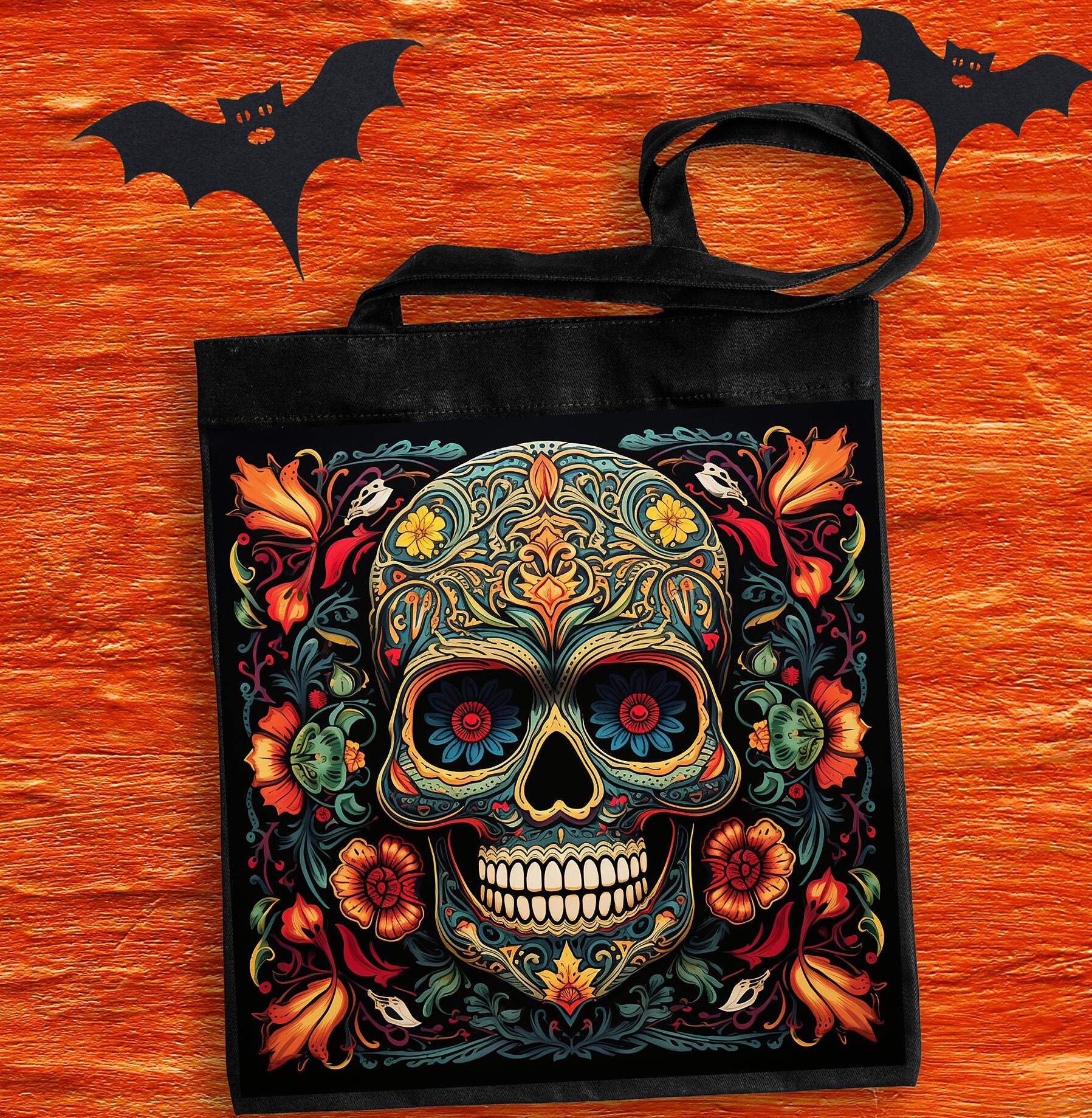 Dia De Los Muertos Decorative Tiles: 20-pc Day of the Dead Digital Art ...