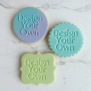 Custom Cookie Stamp Cutter Personalised Embosser Debosser
