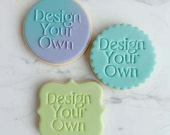Custom Cookie Stamp Cutter Personalised Embosser Debosser