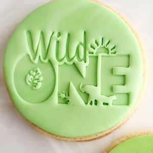 Cookie-Fondant-Stempelschneider Embosser Debosser Angepasst Personalisierter Name Wild One Erster 1.Geburtstags-Name