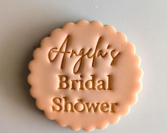 Custom Bridal Shower Cookie Stamp: Bride to Be Embosser