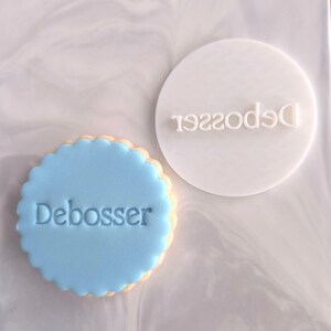 Custom Cookie Stamp Cutter Personalised Embosser Debosser image 3