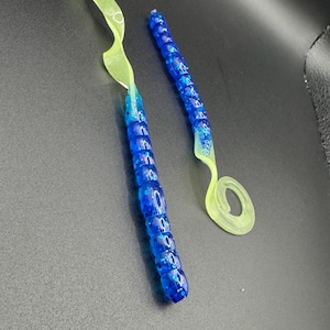 7.5” Bass Worm – Curly Tail Soft Plastic Bait, Handcrafted Lure for Big Bites