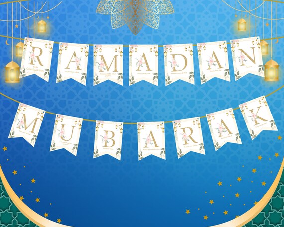 Decorazioni Ramadan, Banner Ramadan stampabile, Download digitale, Opere  d'arte islamiche, Arte della parete Ramadan con sfondamento dell'oro,  Regali musulmani, -  Italia