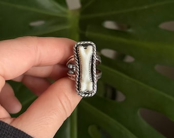 Coyote Bone Handmade Sterling Silver Ring