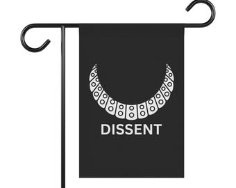 Dissent Garden Banner, House Banner (black background)