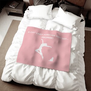 A Cat Lady Forever You Say… Promise? Sweatshirt Blanket, Pink