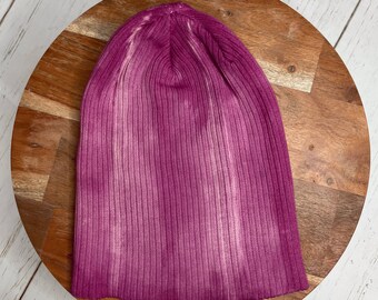 Naturally Dyed/Eco Printed 100% Cotton Beanie