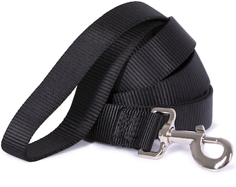 Dog leash, Nylon webbing leash, Classic leash, Durable leash, Solid color, With Folded Edges