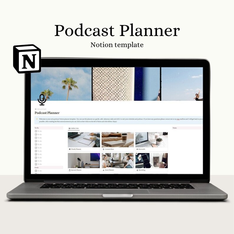 Notion Podcast Planner Template Notion Template 2023 Podcast Etsy