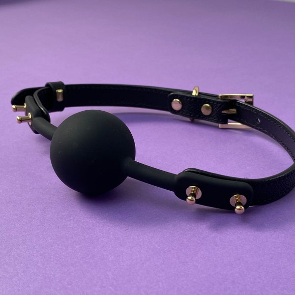 Silicone Ball Gag - Premium BDSM Gear for Fetish & Bondage | Leather, Mouthlock, Bondage