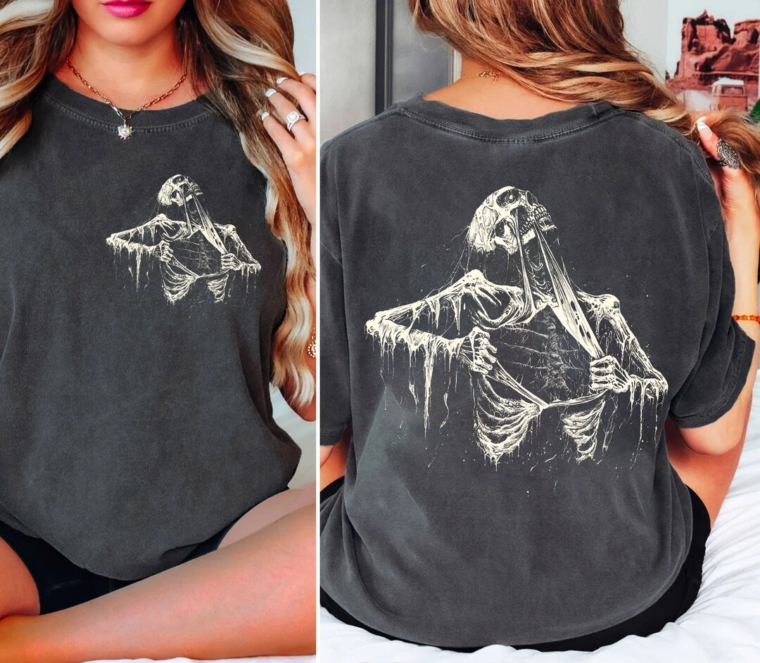 Comfort Color Skeleton Ripping Rib Cage Vintage 90s Graphic T-shirt ...