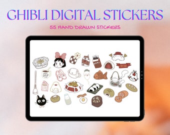 Studio Ghibli Digital Sticker Pack | Goodnotes Stickers | Hand Drawn Digital Stickers | PNG | Digital Planner