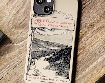 Jane Eyre Phone Case with Book Cover Illustration, Charlotte Brontë - iPhone 15 13 14 Pro Plus etc,  Samsung Galaxy S24 S22 S23 Plus +more