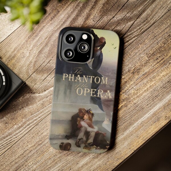 The Phantom of the Opera Book Cover Phone Case - Gaston Leroux Gothic Romance Art - iPhone 15 14 13 Pro Max Samsung Galaxy S24 S23 S22 Ultra