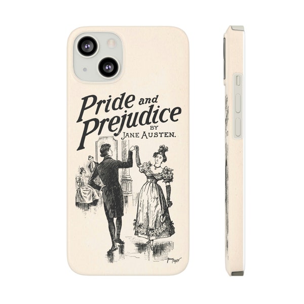 Pride and Prejudice Vintage Phone Case - Jane Austen Book Cover - iPhone 15 13 14 Plus Pro Max, Samsung Galaxy S24 S23 S22 +more