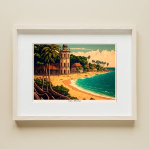 Sri Lanka Wall Art Print, Sri Lanka Travel, Sri Lanka Wall Poster Print, Sri Lanka Digital Download Wall Art, Galle Desi Printable Wall Art