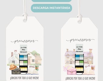 SPANISH - JW Pioneer Gift Tag | Thank You Precursores Ministry Cart Design | JW Gift Digital Download