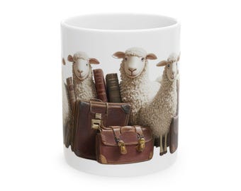 JW Gifts in Men with Sheep and Books, Ceramic Mug, (11oz, 15oz)