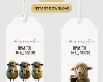 JW Servant Gift Tag | Thank You Servant Coffee Design | JW Gift Digital Download