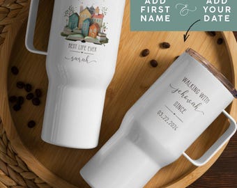JW Personalized Travel Mug, JW baptism gift, Personalized Bible Verse Gifts, Jehovah's Witness Best Life Ever Mug