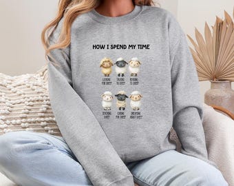 JW Sheep Hoodie | Funny Spare Time Hoodie |  Caring for Sheep