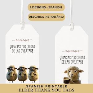 SPANISH JW Elder Gift Tag | Thank You Elder Coffee Design | JW Gift Digital Download
