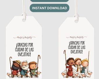 SPANISH JW Elder Gift Tag | Thank You Elder Shepherd Design | JW Gift Digital Download