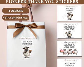 JW Stickers, JW Pioneer Thank You Stickers Sheep Baking Cute Illustration, Pioneer Gift
